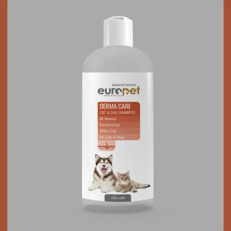 شامپو مراقبت از پوست و مو سگ و گربه یوروپت ۴۰۰ میلی