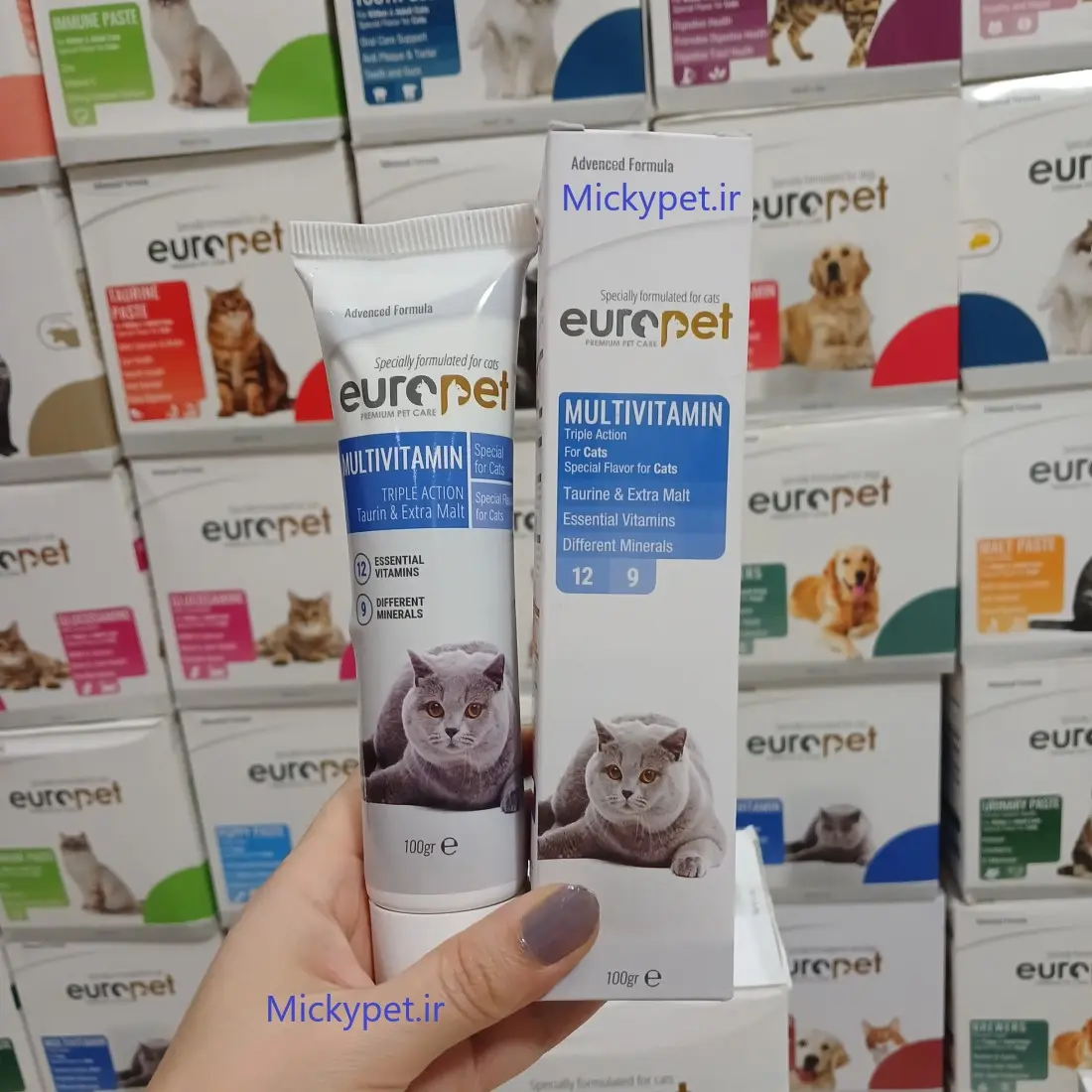 Europet-Multivitamin-For-Cat-100g تصویر خمیر مولتی ویتامین مخصوص گربه یوروپت