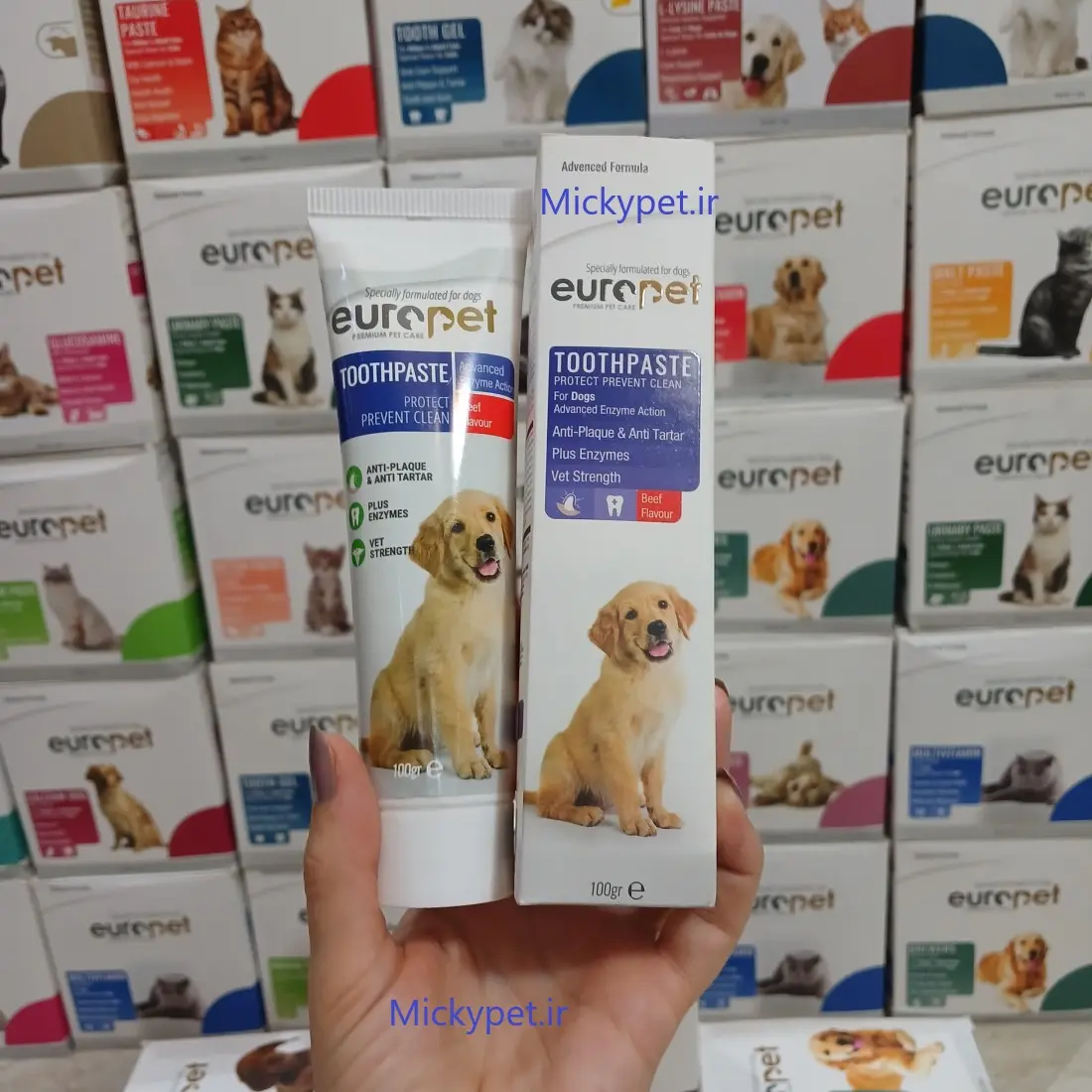 Europet-Toothpaste-For-Dog-100g تصویر خمیر دندان مخصوص سگ یوروپت ۱۰۰ گرم