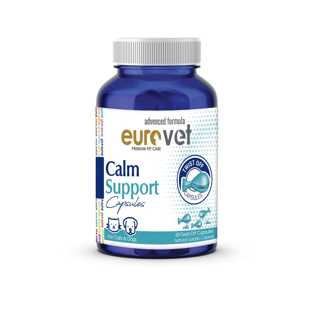 Calm-Support-Capsules- تصویر قرص مکمل آرام بخش سگ و گربه یورو وت