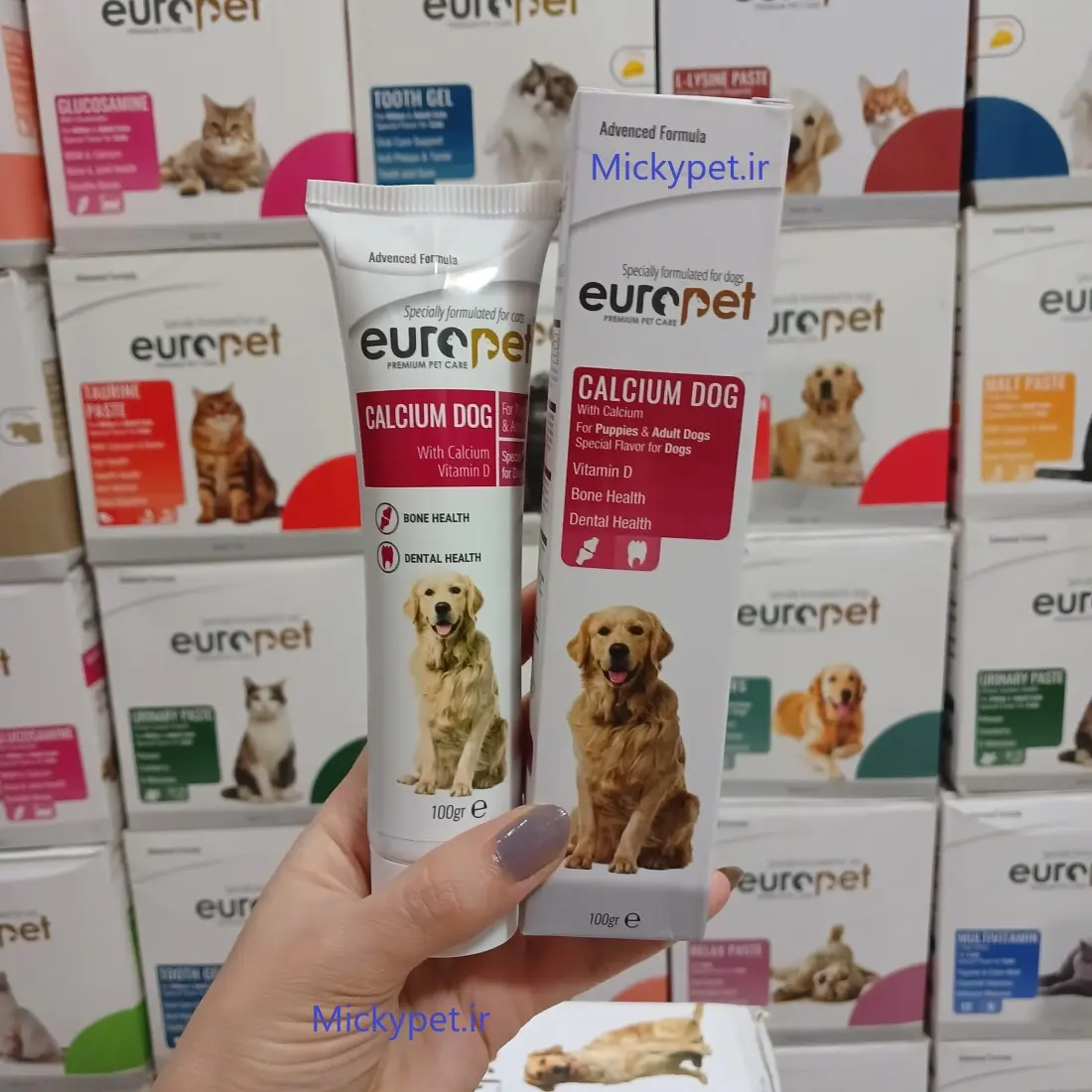 Europet-Calcium-For-Dog-100g تصویر خمیر کلسیم مخصوص سگ یوروپت ۱۰۰ گرم